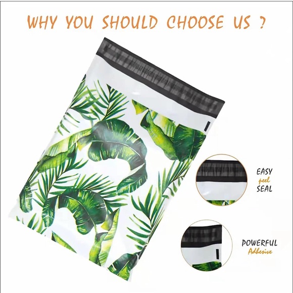25 10X13 Poly Mailers Leaves and Ferns Shipping Envelopes Bags PRICE IS FIRM - Picture 5 of 5
